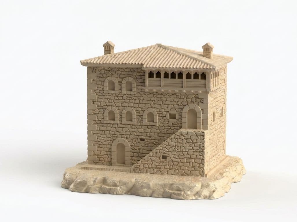 Model arkitekturor 3D në shkallë nga Krijo 3D