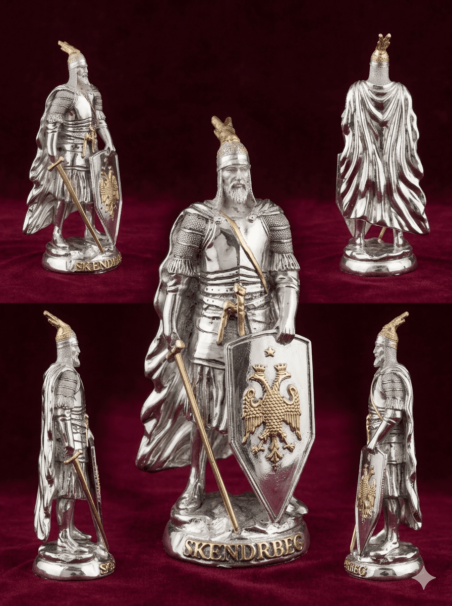 Statuetë e Skënderbeut (veshje argjendi) - foto 2